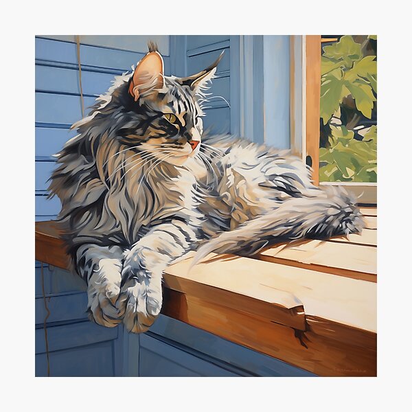 Item preview, Maine Coon Cat (acrylic) designed and sold by Samuelsboro.