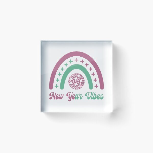 Item preview, New Year Vibes - Cute Boho-Inspired Rainbow, New Year 2024 Celebration (Darker Design) designed and sold by Spiprinto.