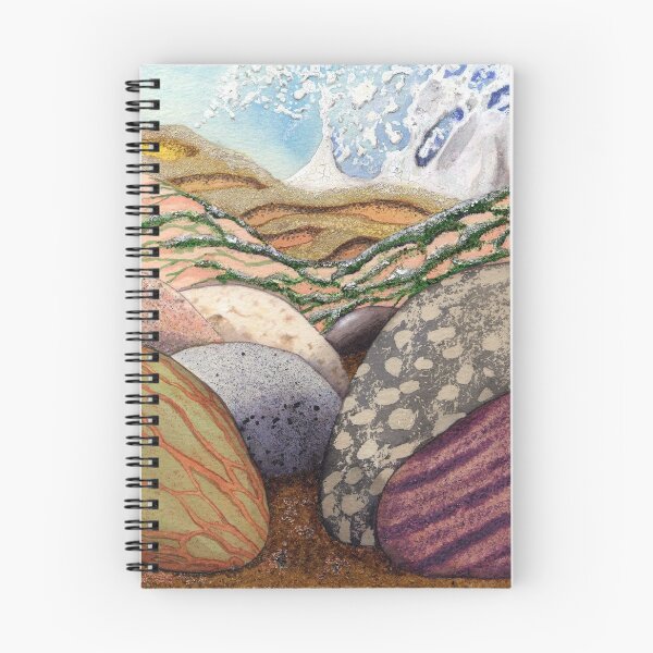 Item preview, Pebbles on a Shore (mixed media on paper) designed and sold by Painting By Nature.
