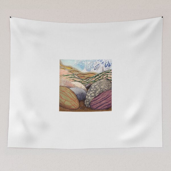 Item preview, Pebbles on a Shore (mixed media on paper) designed and sold by Painting By Nature.