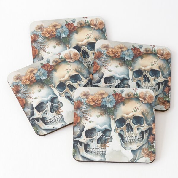 Item preview, Flower Skulls designed and sold by J A Flanagan.