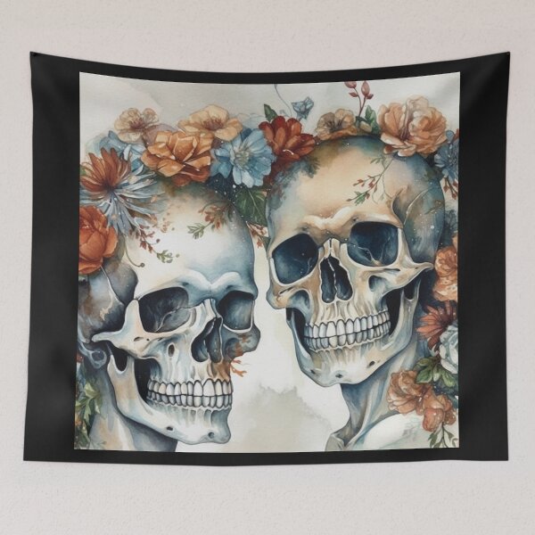 Item preview, Flower Skulls designed and sold by J A Flanagan.