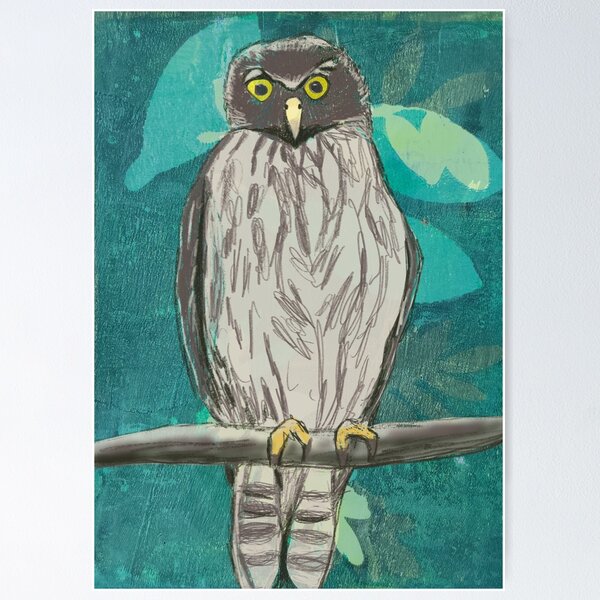 Item preview, Barking Owl  designed and sold by Anna Just Art.