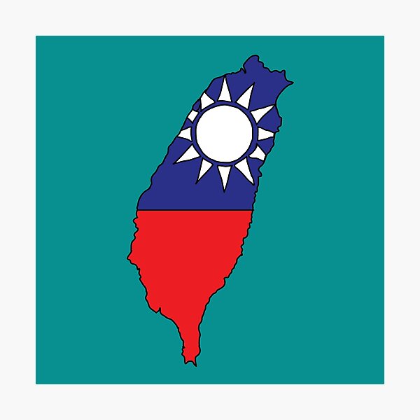 Item preview, Taiwan country shape flag designed and sold by Rachael Taylor.