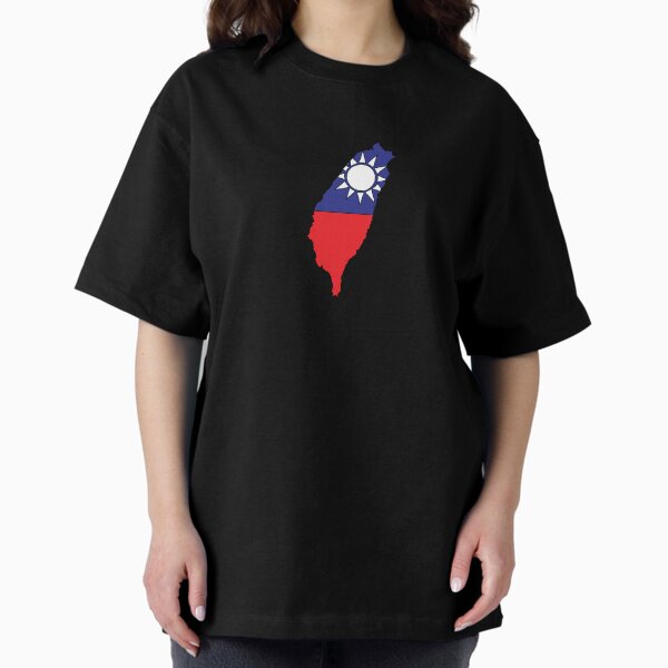 Taiwan country shape flag Oversized T-Shirt