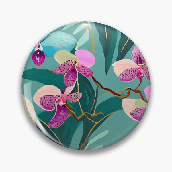 Item preview, Blue and Pink Orchids - Flowers designed and sold by dirennastudio.