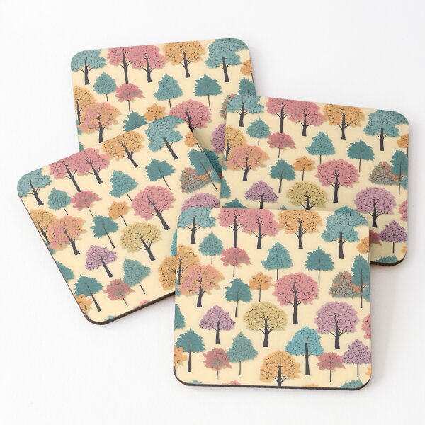 Item preview, Decorative trees in digital art style designed and sold by WildLadyWood.