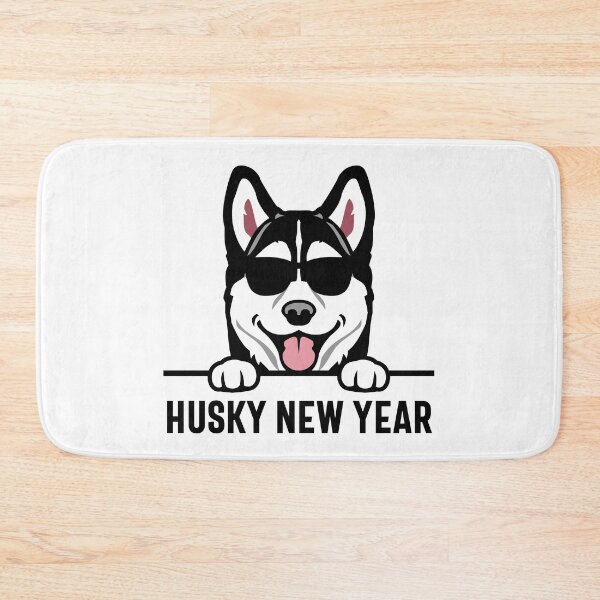 Item preview, Husky New Year - Happy New Year 2024, Peeking Husky with Sunglasses, and Dog Pun (Dark Design) designed and sold by Spiprinto.