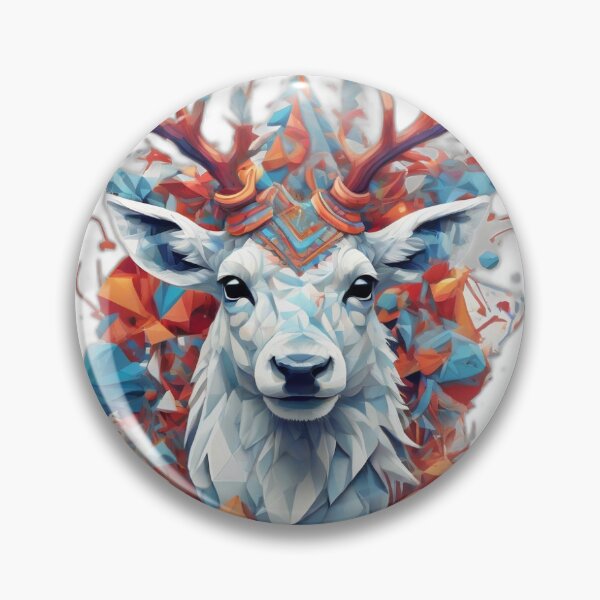 Item preview, Reindeer geometric polygonal psychedelic art designed and sold by Methuz.