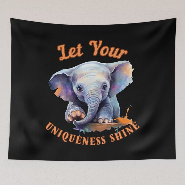 Item preview, Let Your Uniqueness Shine. elephant portrait designed and sold by ElephantVibes.