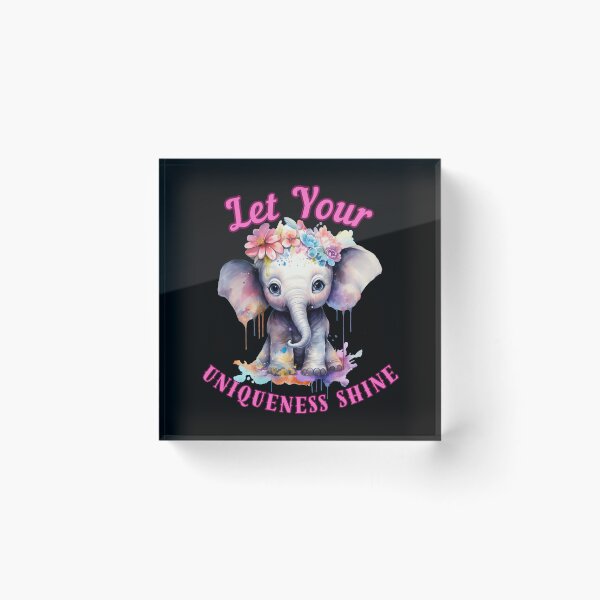Item preview, Let Your Uniqueness Shine. elephant saying designed and sold by ElephantVibes.