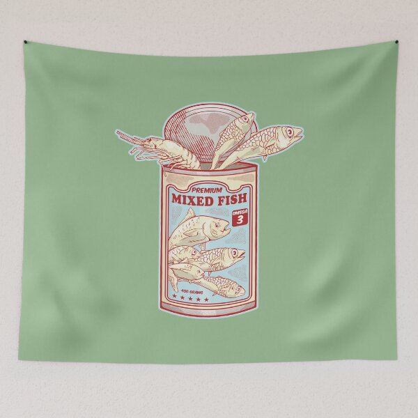 Item preview, Mixed Fish Funny canned food designed and sold by piedaydesigns.