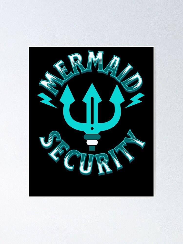 Aperçu 1 sur 3. Poster avec l'œuvre Mermaid Security Merman Costume Kids Mermaid Security Gear créée et vendue par DynamicDesign.