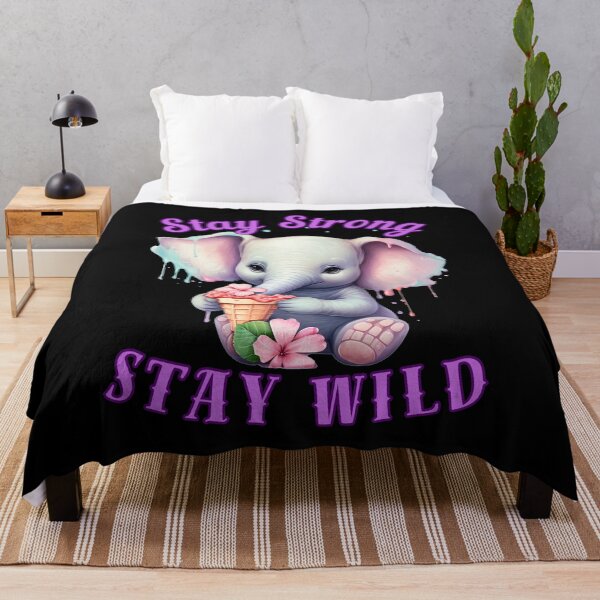 Item preview, Stay Strong, Stay Wild. elephant face designed and sold by ElephantVibes.