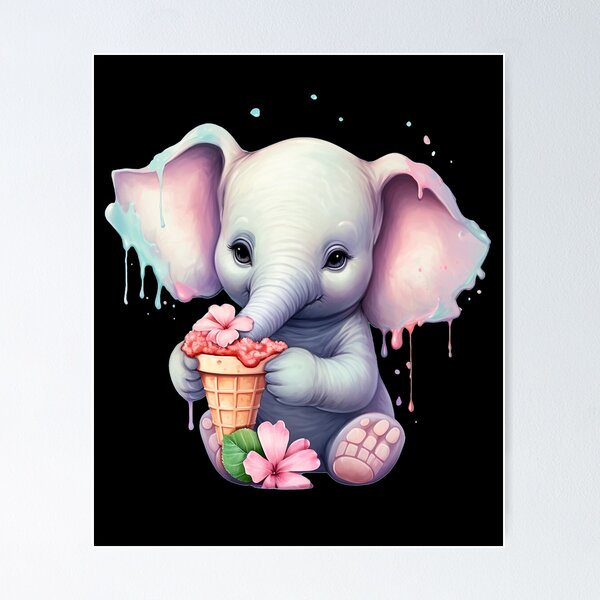 Item preview, Tiny Elephant designed and sold by ElephantVibes.