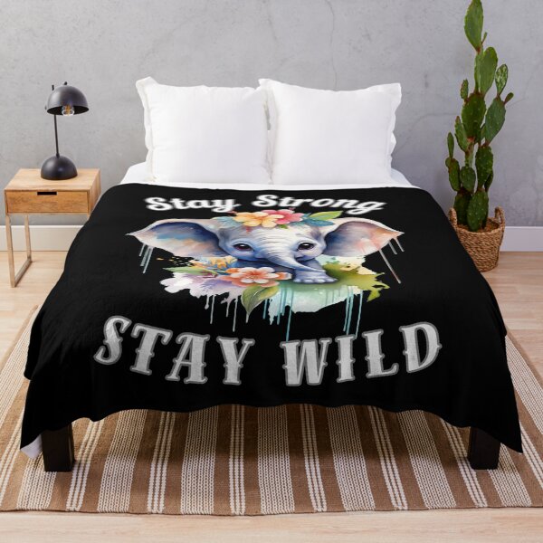 Item preview, Stay Strong, Stay Wild. surreal elephant designed and sold by ElephantVibes.