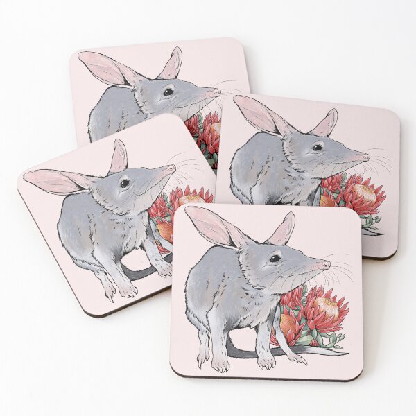Item preview, Australia Bilby Bandicoot and Protea Flower  designed and sold by Mousewren.