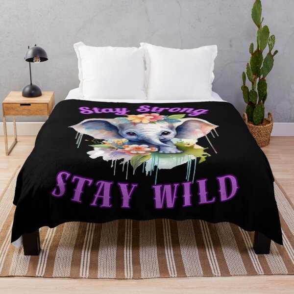 Item preview, Stay Strong, Stay Wild. elephant quote designed and sold by ElephantVibes.