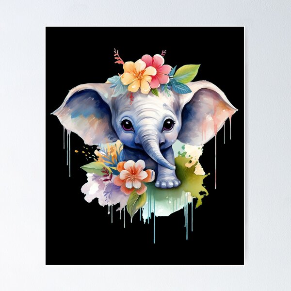 Item preview, Tiny Elephant designed and sold by ElephantVibes.