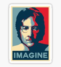 John Lennon Abstract Modern Art Sticker