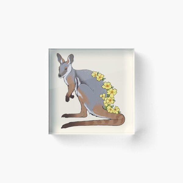 Item preview, Yellow Footed Rock Wallaby and Guinea Flowers designed and sold by Mousewren.