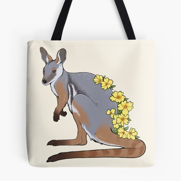 Item preview, Yellow Footed Rock Wallaby and Guinea Flowers designed and sold by Mousewren.