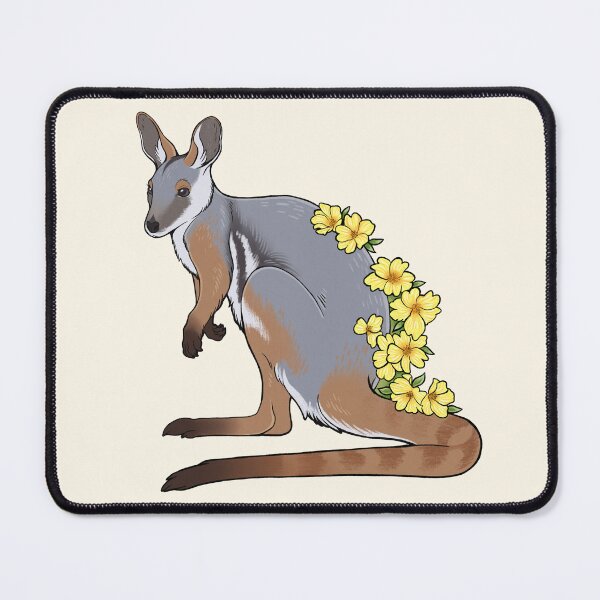 Item preview, Yellow Footed Rock Wallaby and Guinea Flowers designed and sold by Mousewren.