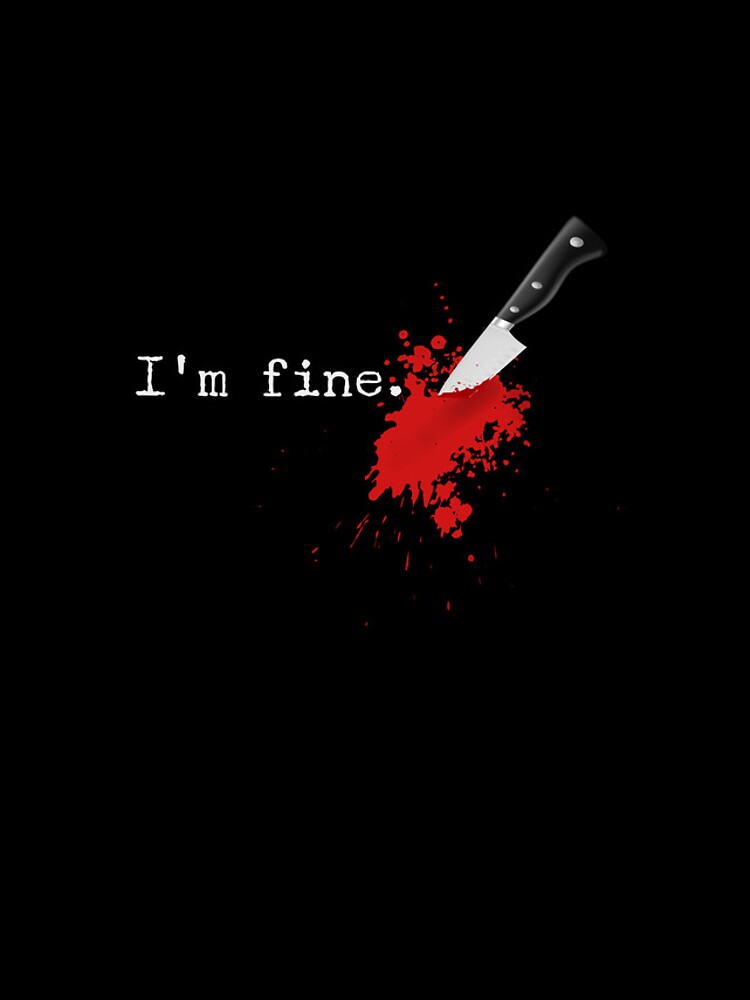 Aperçu 4 sur 4. Coque iPhone avec l'œuvre I'm Fine Knife Stab Funny Halloween Stabbed Costume Gear créée et vendue par DynamicDesign.