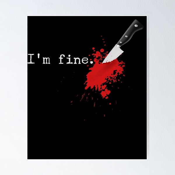 Item preview, I'm Fine Knife Stab Funny Halloween Stabbed Costume Gear designed and sold by DynamicDesign.