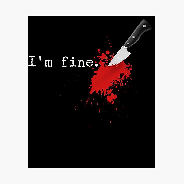 Item preview, I'm Fine Knife Stab Funny Halloween Stabbed Costume Gear designed and sold by DynamicDesign.