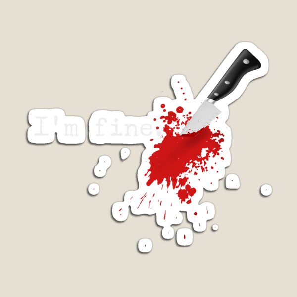 Item preview, I'm Fine Knife Stab Funny Halloween Stabbed Costume Gear designed and sold by DynamicDesign.