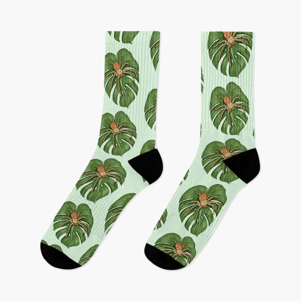 Item preview, Australia Tiger Huntsman Spider and Monstera Leaf designed and sold by Mousewren.