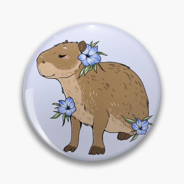 Item preview, Beautiful Capybara and Flowers designed and sold by Mousewren.