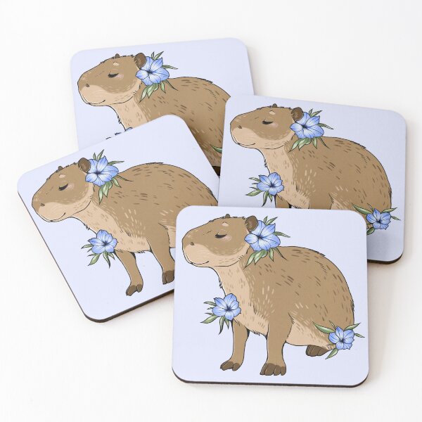 Item preview, Beautiful Capybara and Flowers designed and sold by Mousewren.