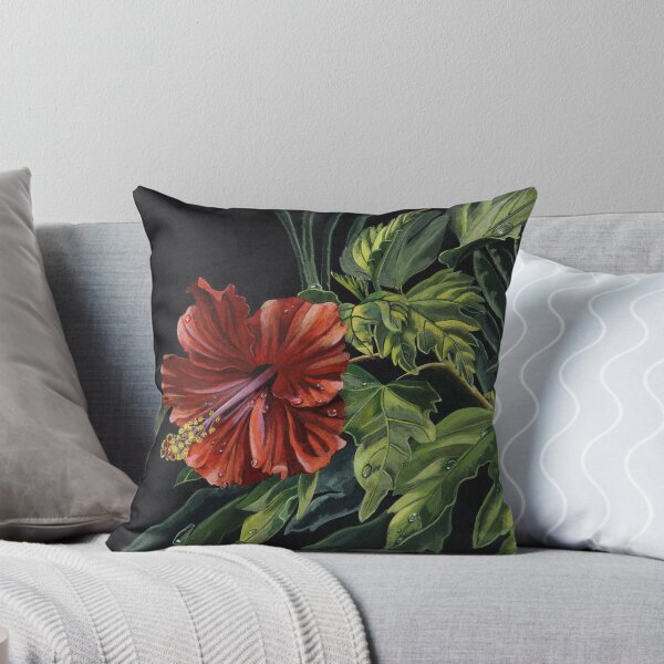 Item preview, Hibiscus (acrylic and gouache on black card) designed and sold by Painting By Nature.