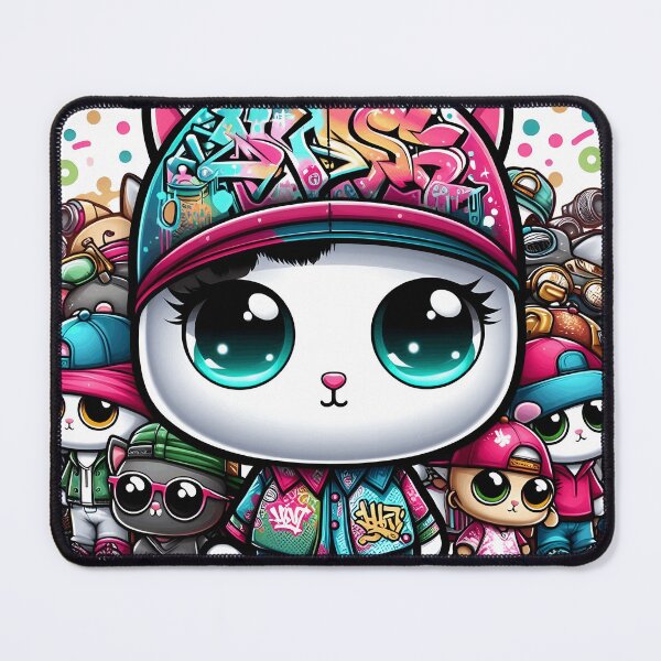 Item preview, Colorful Street Art Harmony.Monster Chibi cats  designed and sold by Manoj Kumar  Mandali.