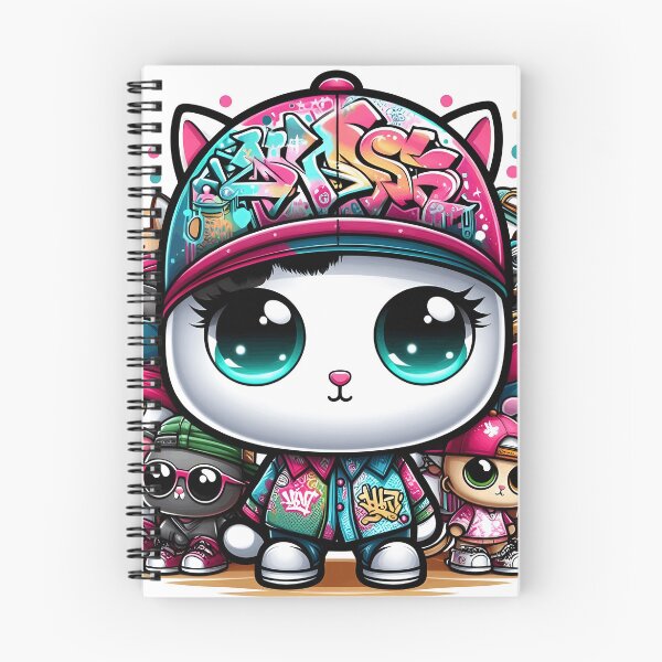 Item preview, Colorful Street Art Harmony.Monster Chibi cats  designed and sold by Manoj Kumar  Mandali.