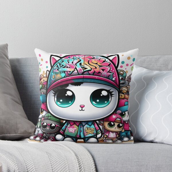 Item preview, Colorful Street Art Harmony.Monster Chibi cats  designed and sold by Manoj Kumar  Mandali.