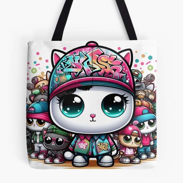 Item preview, Colorful Street Art Harmony.Monster Chibi cats  designed and sold by Manoj Kumar  Mandali.
