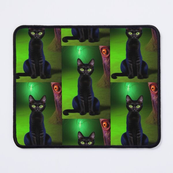 Item preview, Psychedelic Trippy Black Cat designed and sold by TheDarkWardrobe.