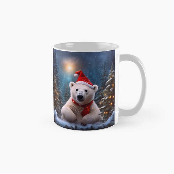 Item preview, A Polar Bear in a Magical Christmas Forest designed and sold by Lava Tigers Art.