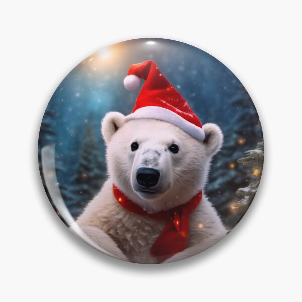 Item preview, A Polar Bear in a Magical Christmas Forest designed and sold by Lava Tigers Art.