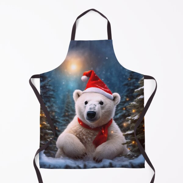 Item preview, A Polar Bear in a Magical Christmas Forest designed and sold by Lava Tigers Art.
