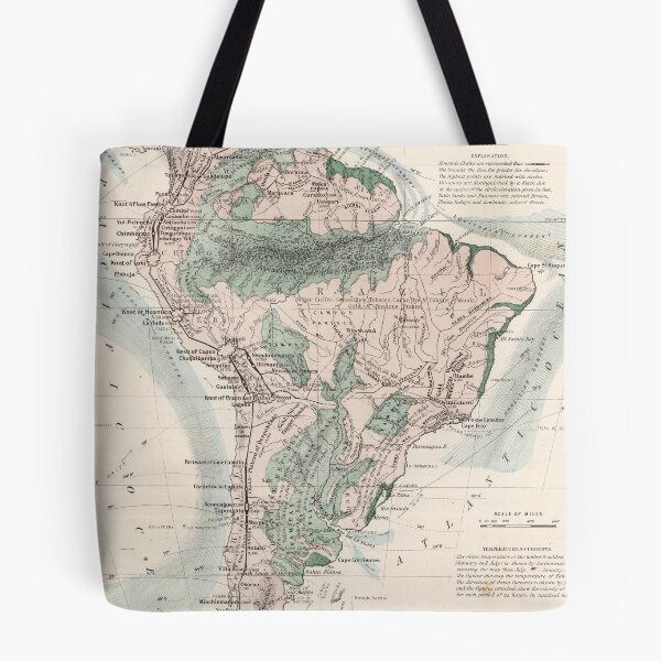 Item preview, Vintage Map of South America (1858) designed and sold by BravuraMedia.