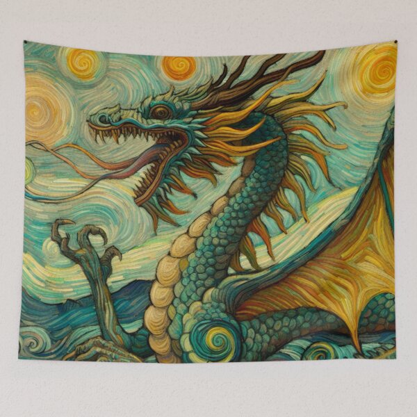 Item preview, Van Gogh Style Dragon - Artistic Dragon designed and sold by Star-Fragment.