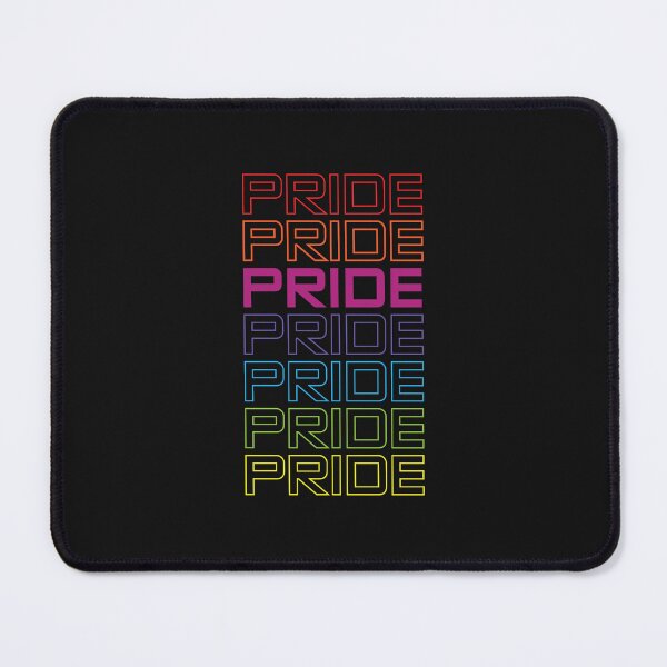 Item preview, LGBTQ Gay 'Pride' text design with ascending Rainbow Colours designed and sold by Foxalla.