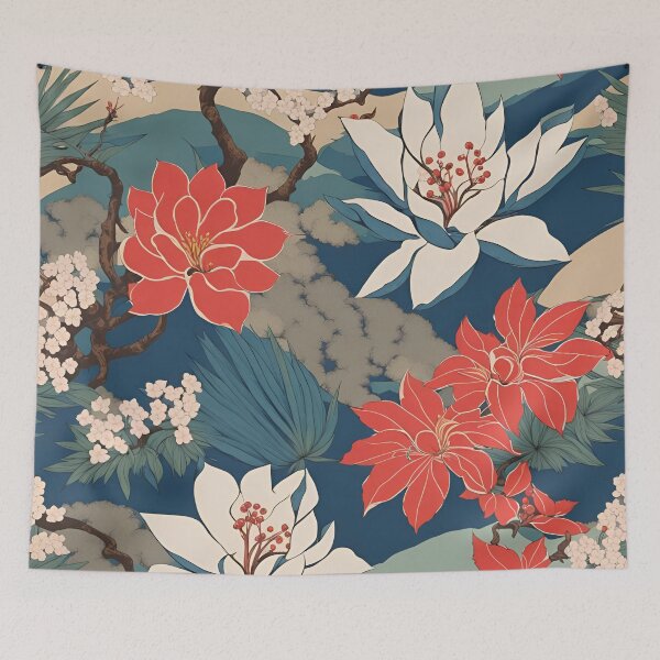 Artikelvorschau, Ukiyo E Blumen entworfen und verkauft von LostStudio.