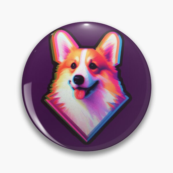 Item preview, Retro Wave Rider Corgi designed and sold by BarkandStick.