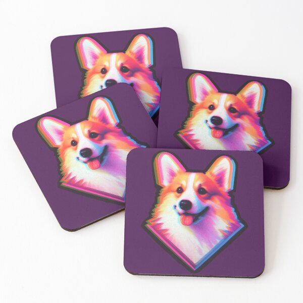Item preview, Retro Wave Rider Corgi designed and sold by BarkandStick.