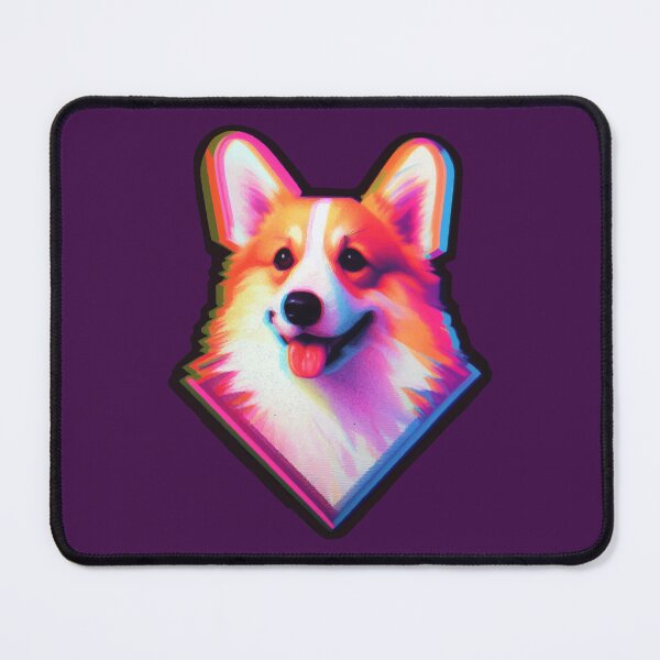 Item preview, Retro Wave Rider Corgi designed and sold by BarkandStick.